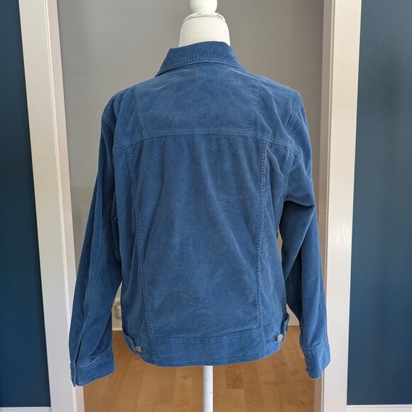 Blassport Women's Stretch Corduroy Jacket Size Large Blue - Picture 5 of 7